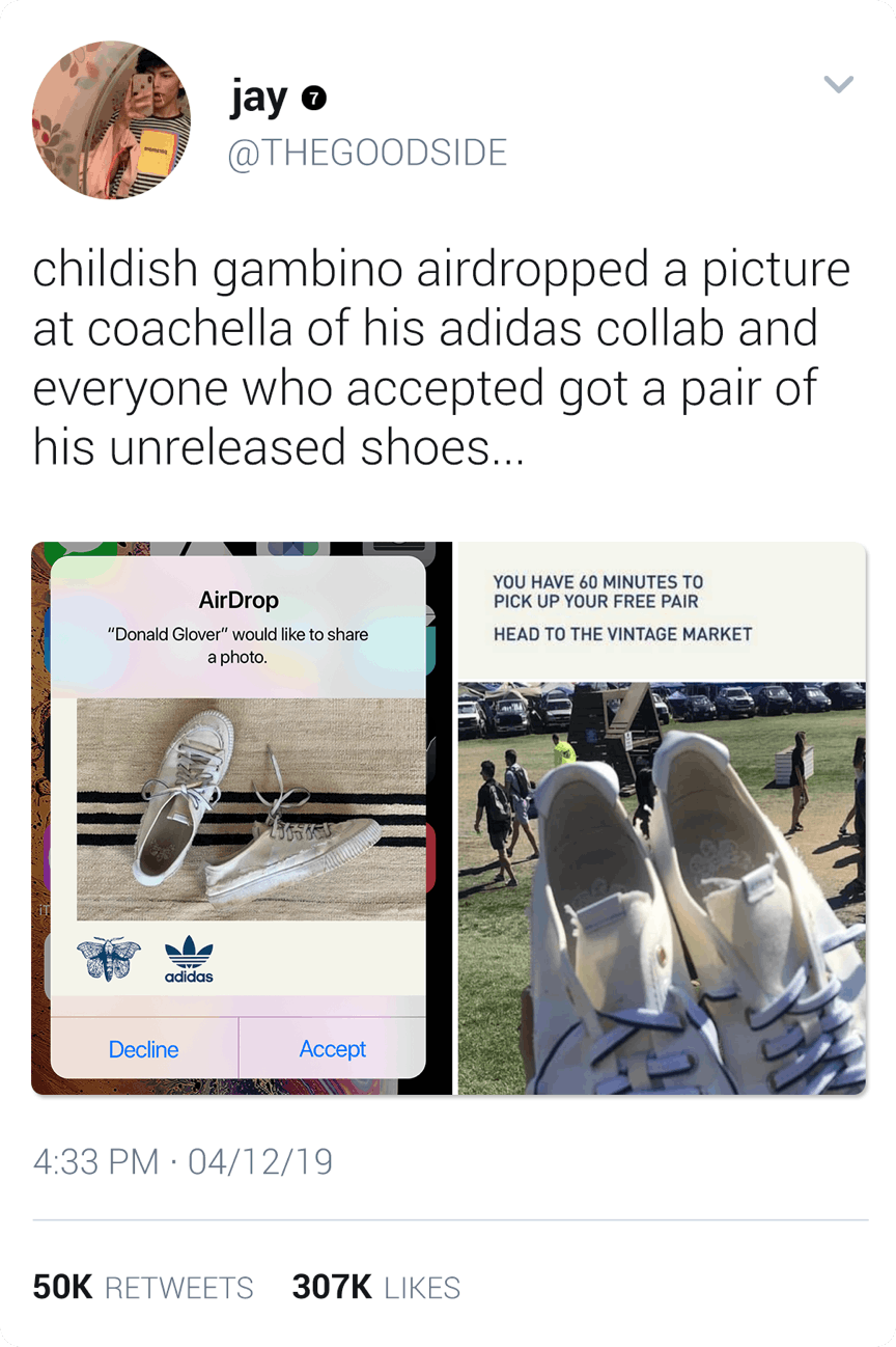 childish gambino coachella shoes