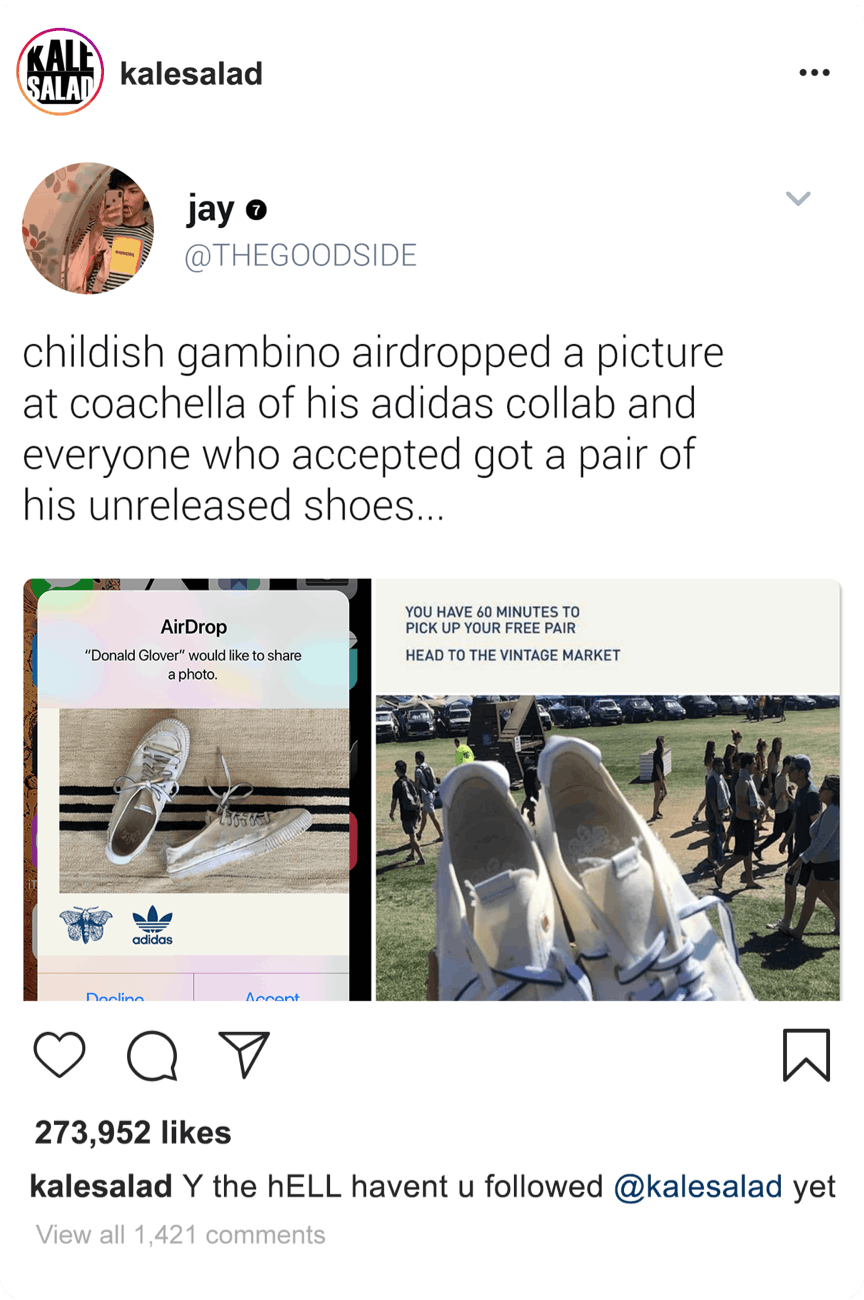 childish gambino shoes coachella